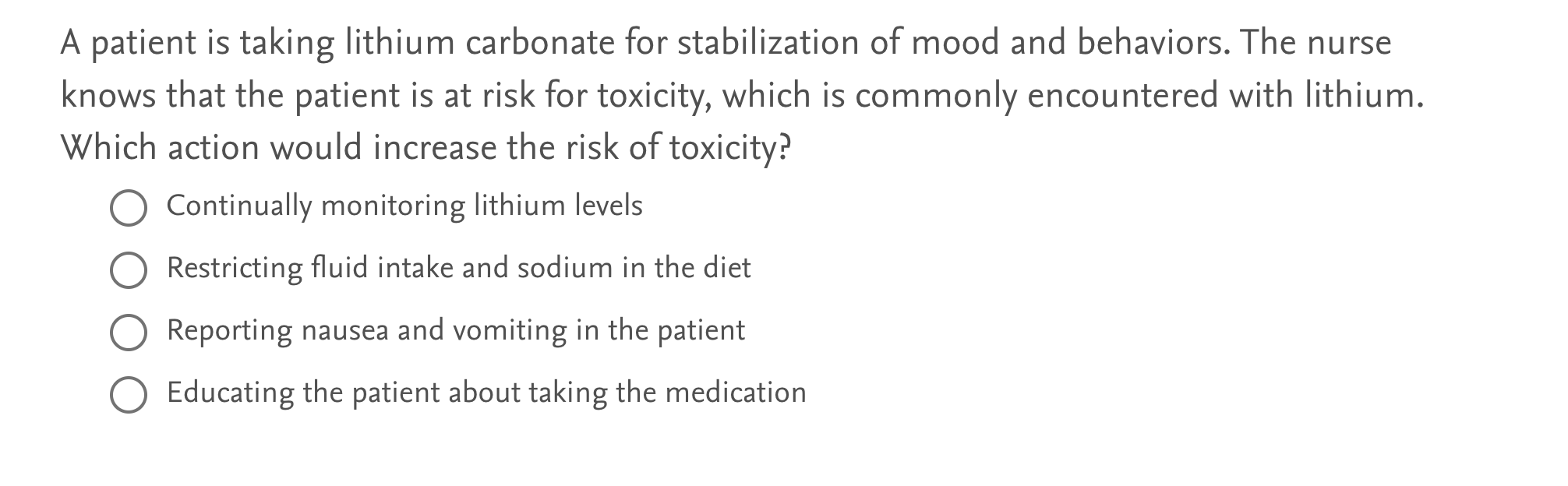Solved A patient is taking lithium carbonate for