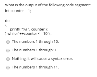 Solved What is produced by a for statement with a correct | Chegg.com