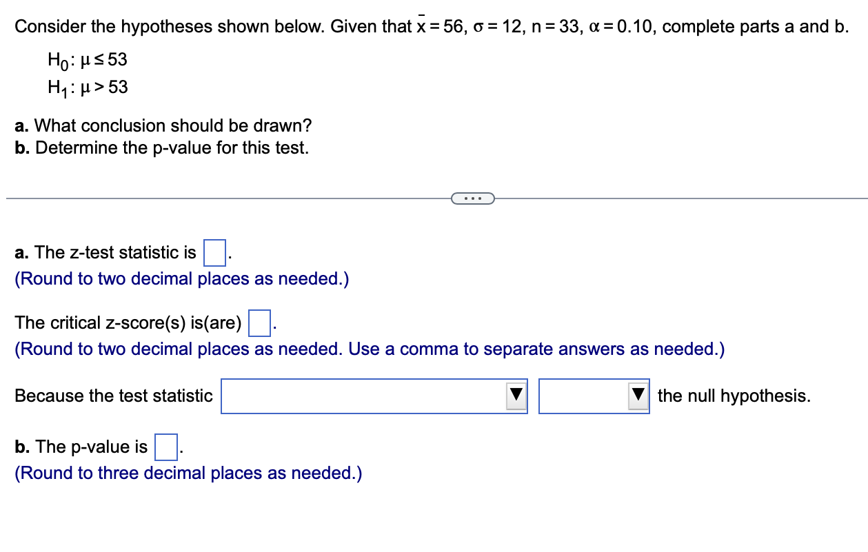 Solved Consider The Hypotheses Shown Below. Given That | Chegg.com