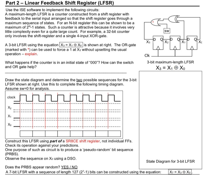 linear feedback shift register pin sequence