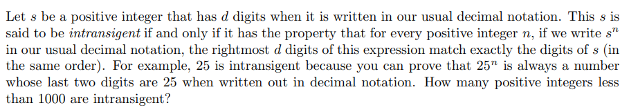 Solved Let s be a positive integer that has d digits when it | Chegg.com