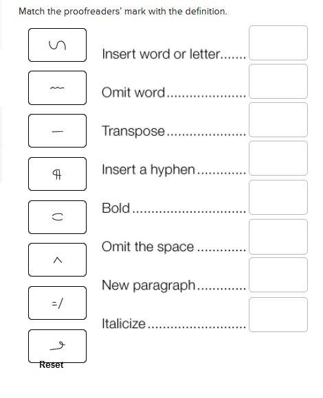 solved-match-the-proofreaders-mark-with-the-definition-chegg