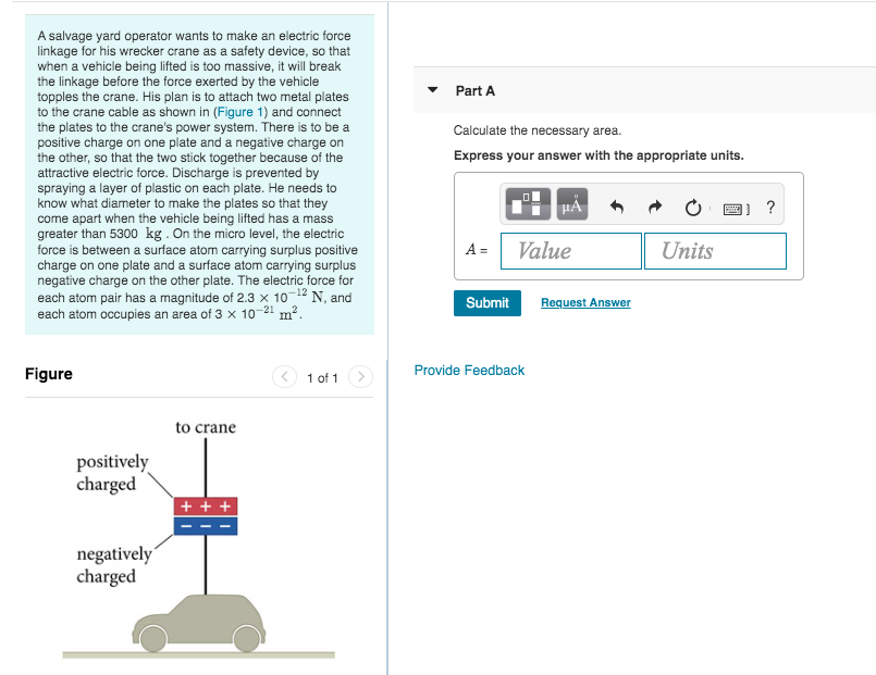 Solved Part A Calculate The Necessary Area Express Your Chegg Com