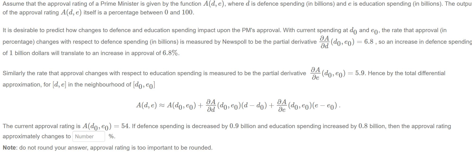Solved The total differential approximation works in