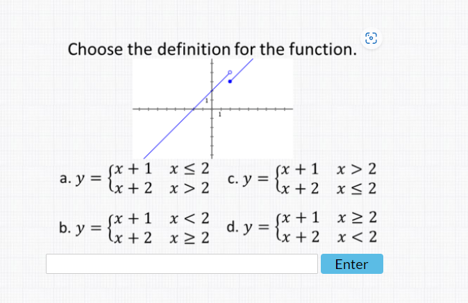 Solved Choose the definition for the function. a. | Chegg.com