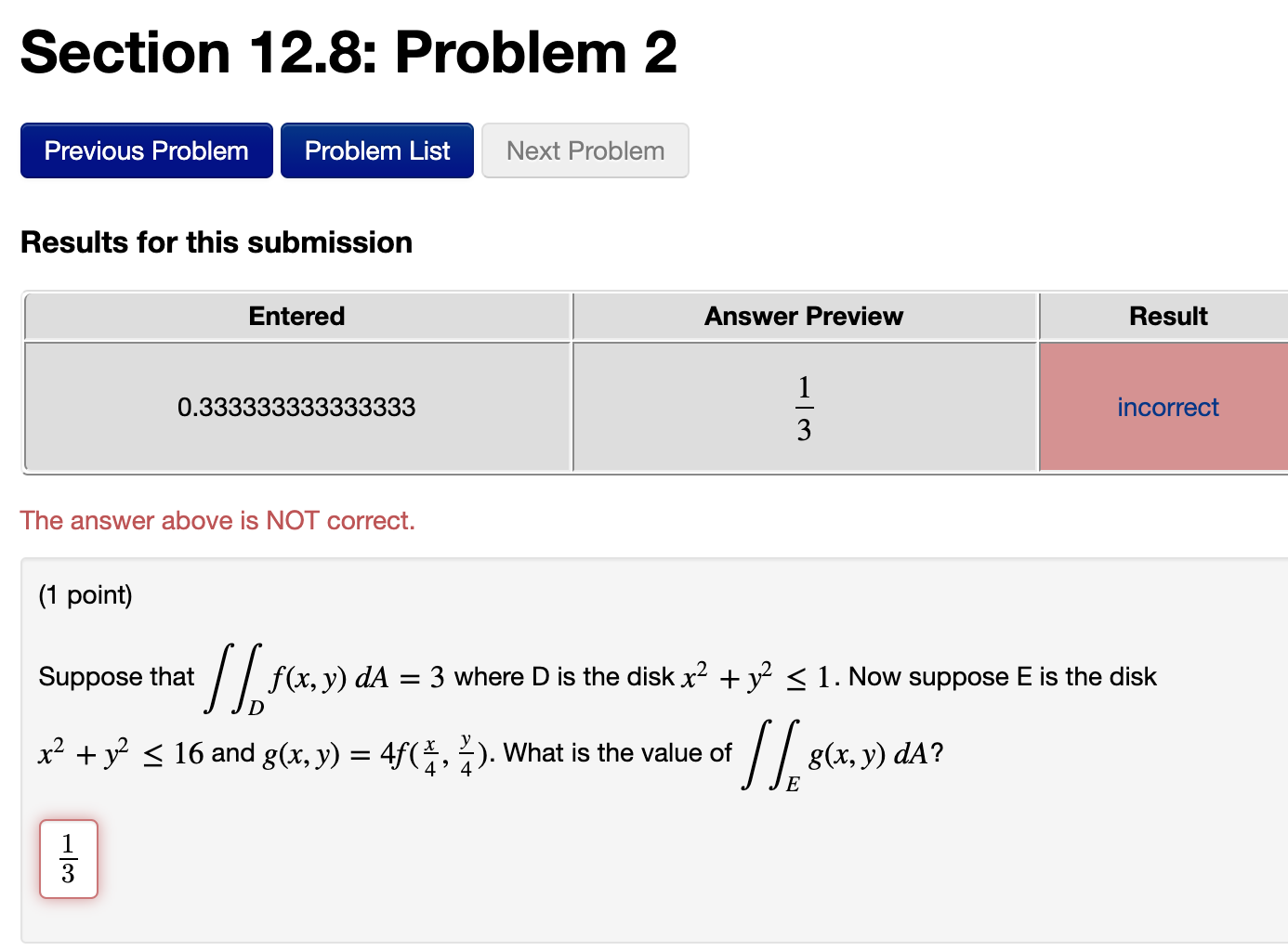 Solved Section 12.8: Problem 2 Previous Problem Problem List | Chegg.com