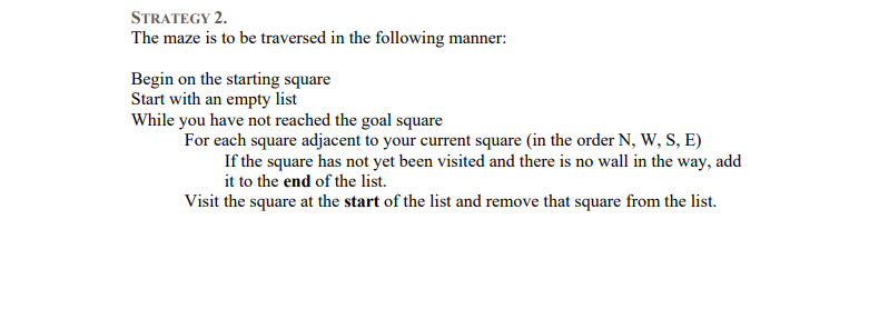 Solved Part A: Traversing a maze Consider the following | Chegg.com