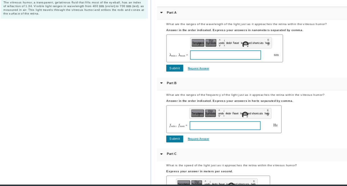 Solved The vitreous humor, a transparent, gelatinous fluid