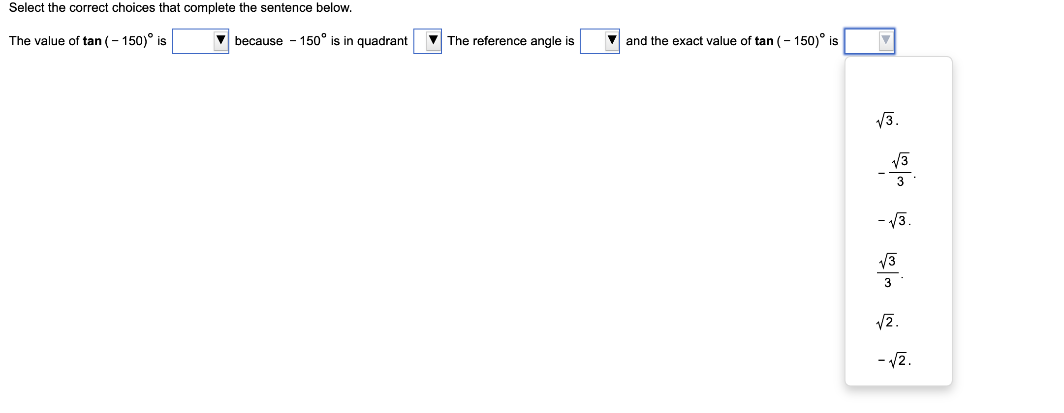 Solved Select The Correct Choices That Complete The Sentence | Chegg.com