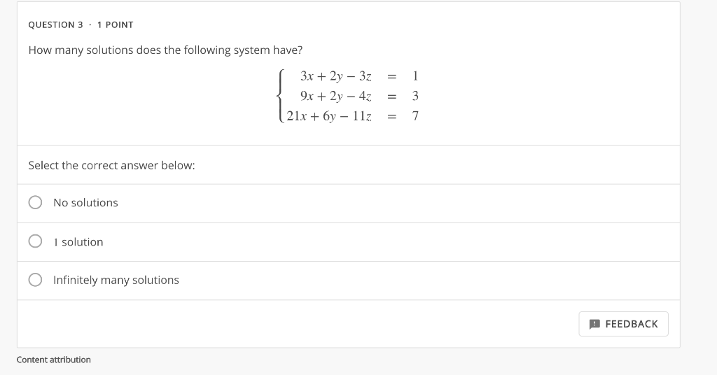 Solved How Many Solutions Does The Following System