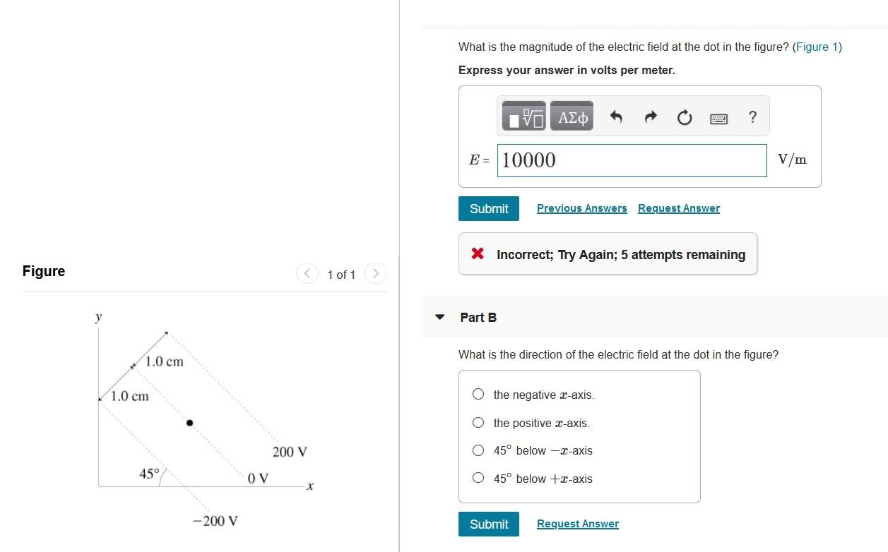 Solved What is the magnitude of the electric field at the