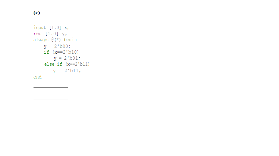 Solved 1 Avoid unintentional latch synthesis For each of the