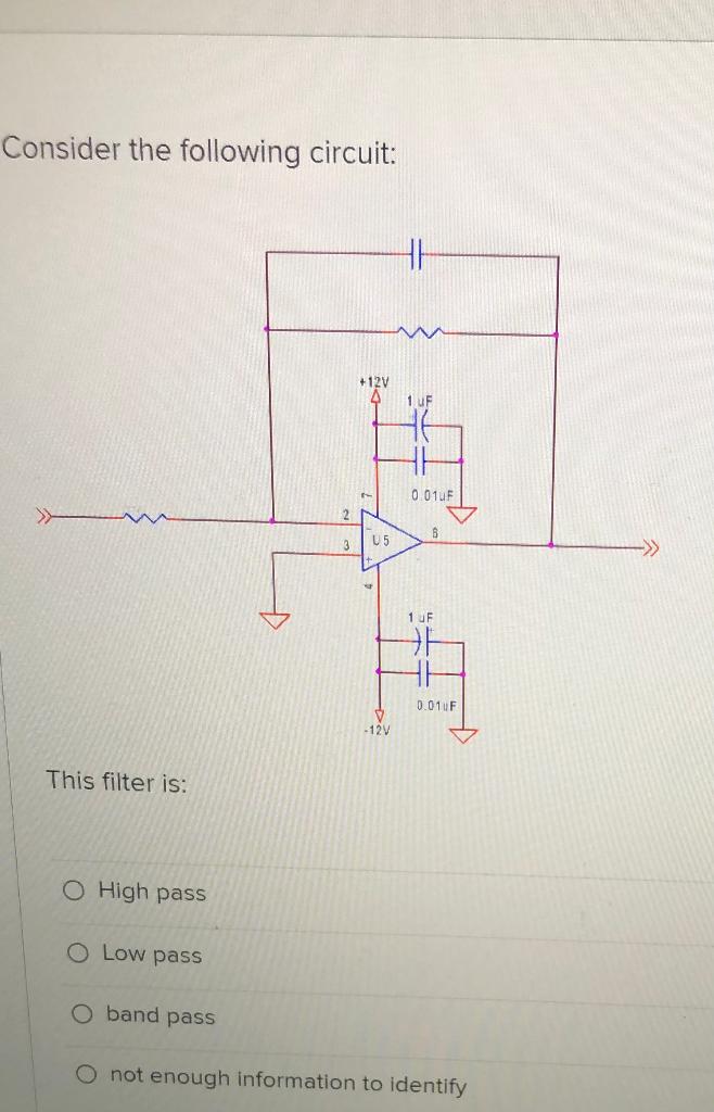 [Solved]: Consider The Following Circuit: This Filter