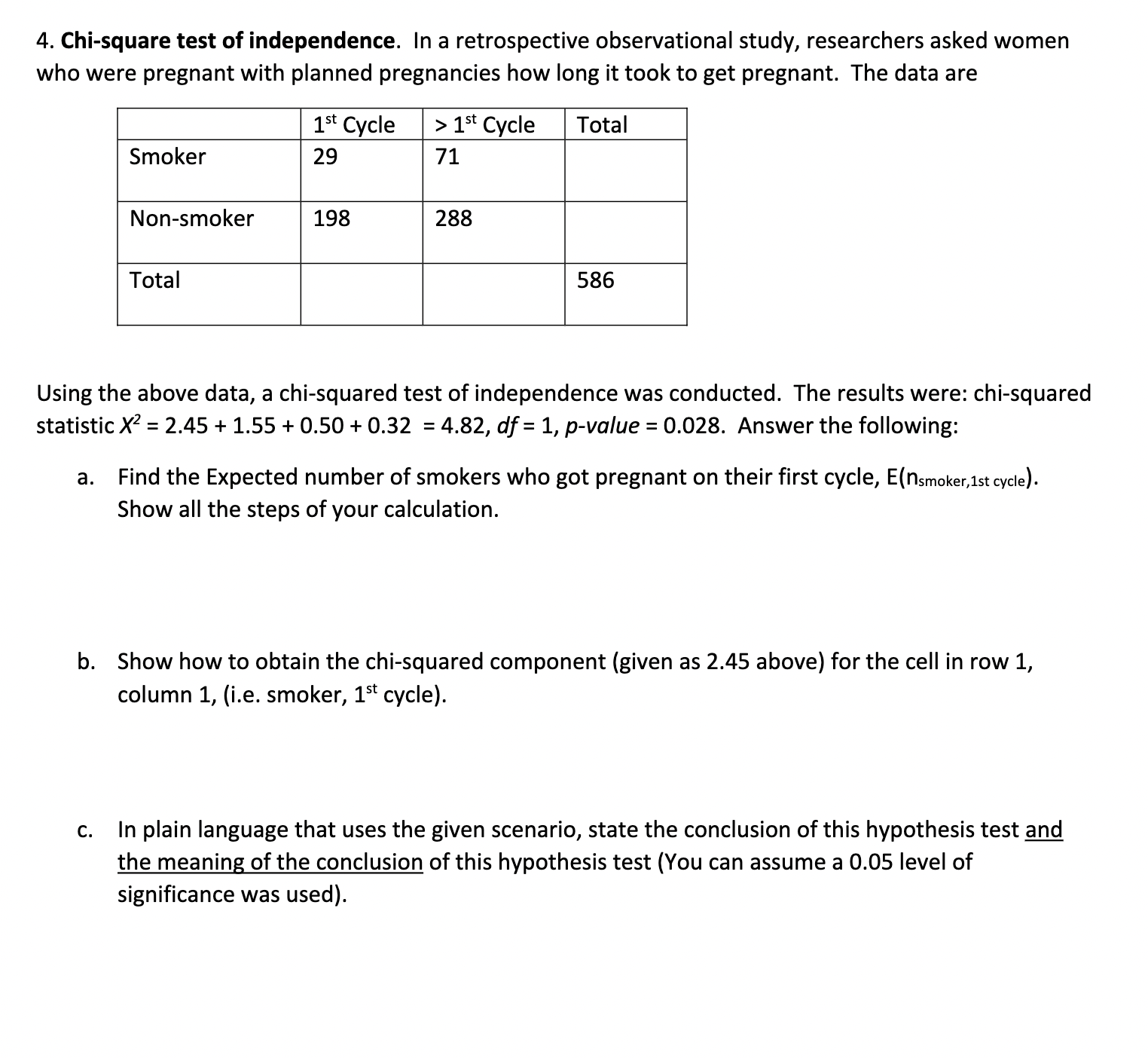 4. Chi-square Test Of Independence. In A | Chegg.com