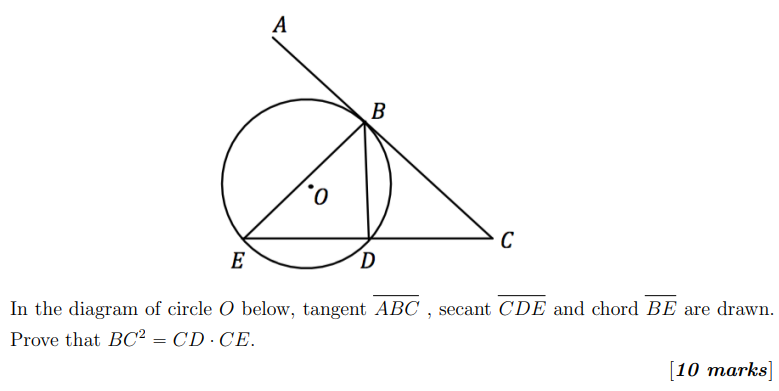 Solved A B *o C E D In the diagram of circle ( below, | Chegg.com