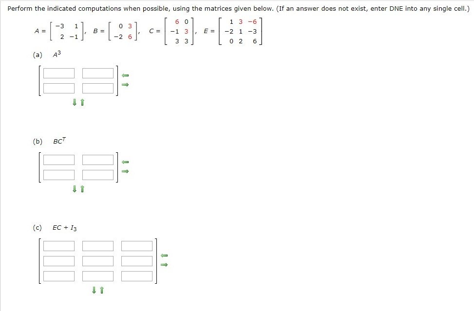 Solved Perform the indicated computations when possible, | Chegg.com