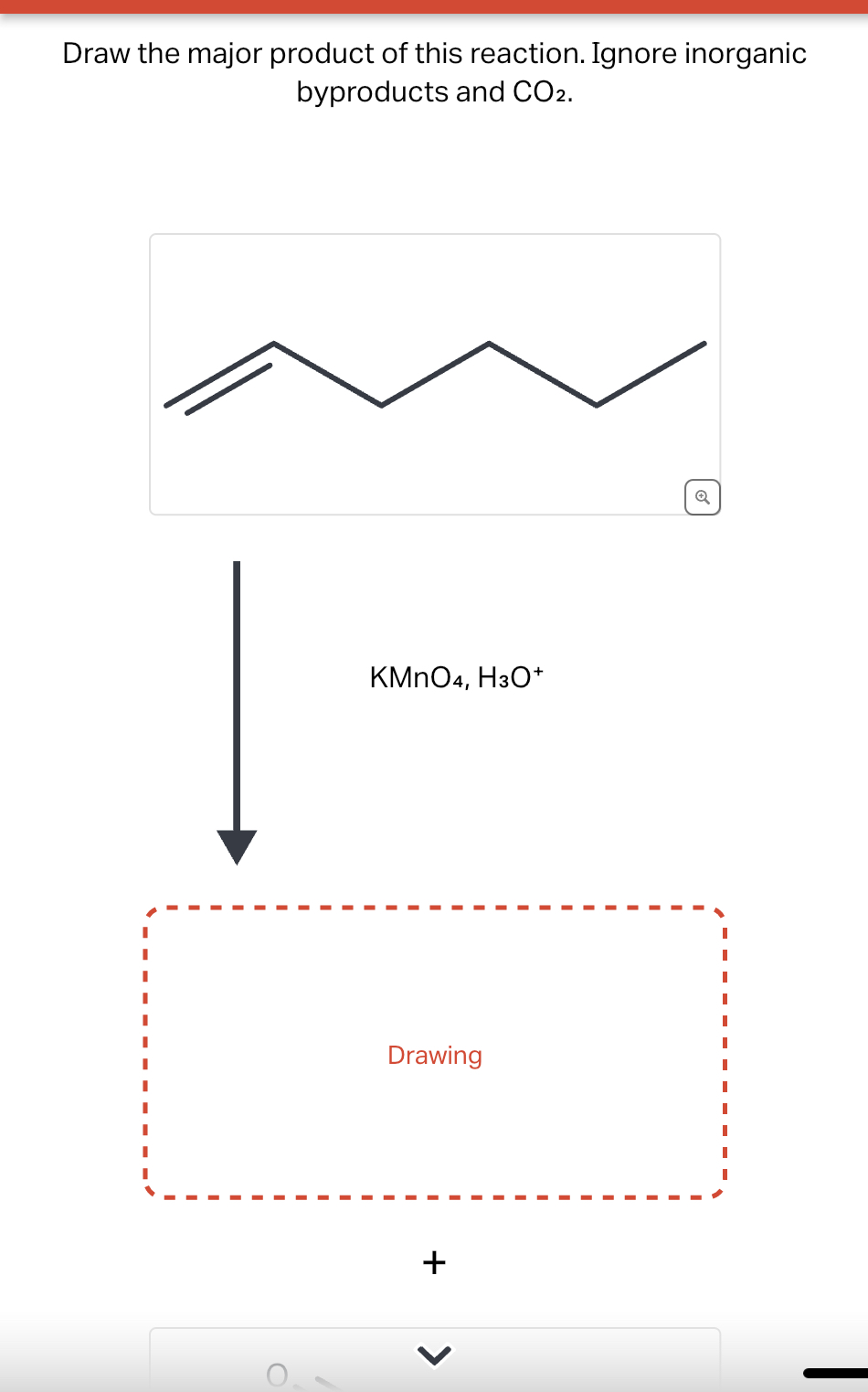 Solved Draw two major products of this reaction. Use a dash | Chegg.com