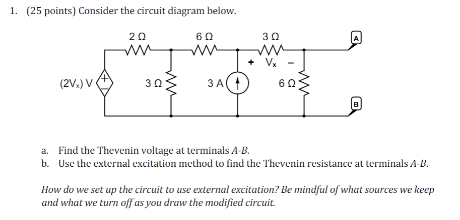 Solved 1 25 Points Consider The Circuit Diagram Below A