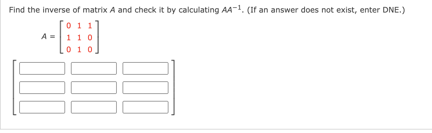 Solved Find the inverse of matrix A and check it by | Chegg.com