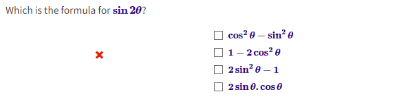 sin 2 theta cos 2 theta 1 all formula