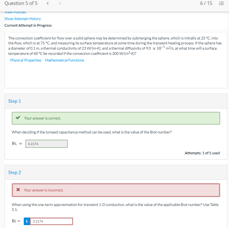 Solved Question 5 of 5 6/15 111 view PONCIES Show | Chegg.com