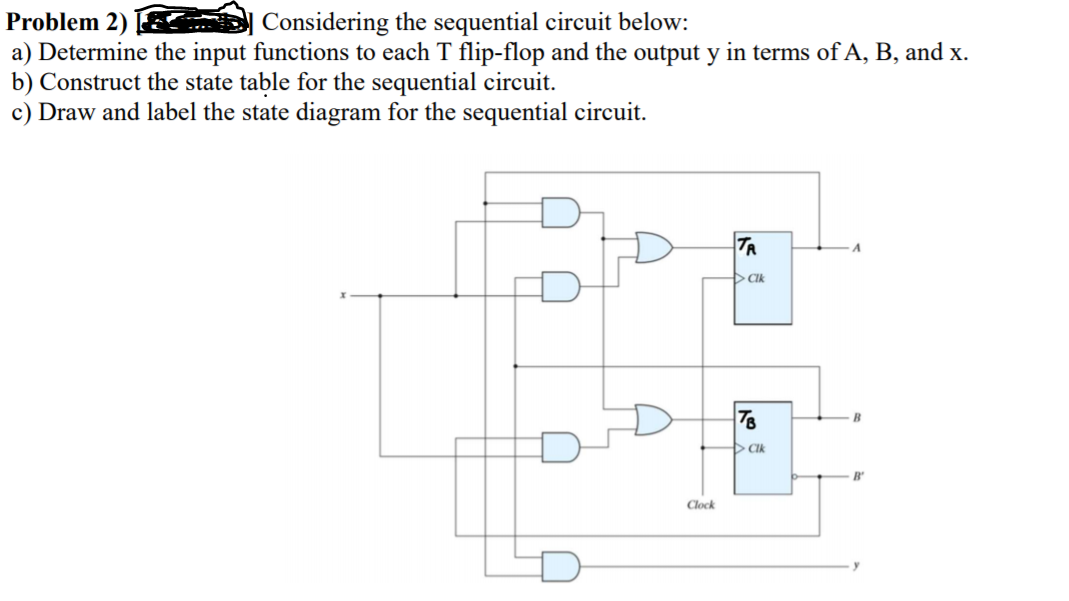 Solved Problem 2) Considering The Sequential Circuit Below: | Chegg.com