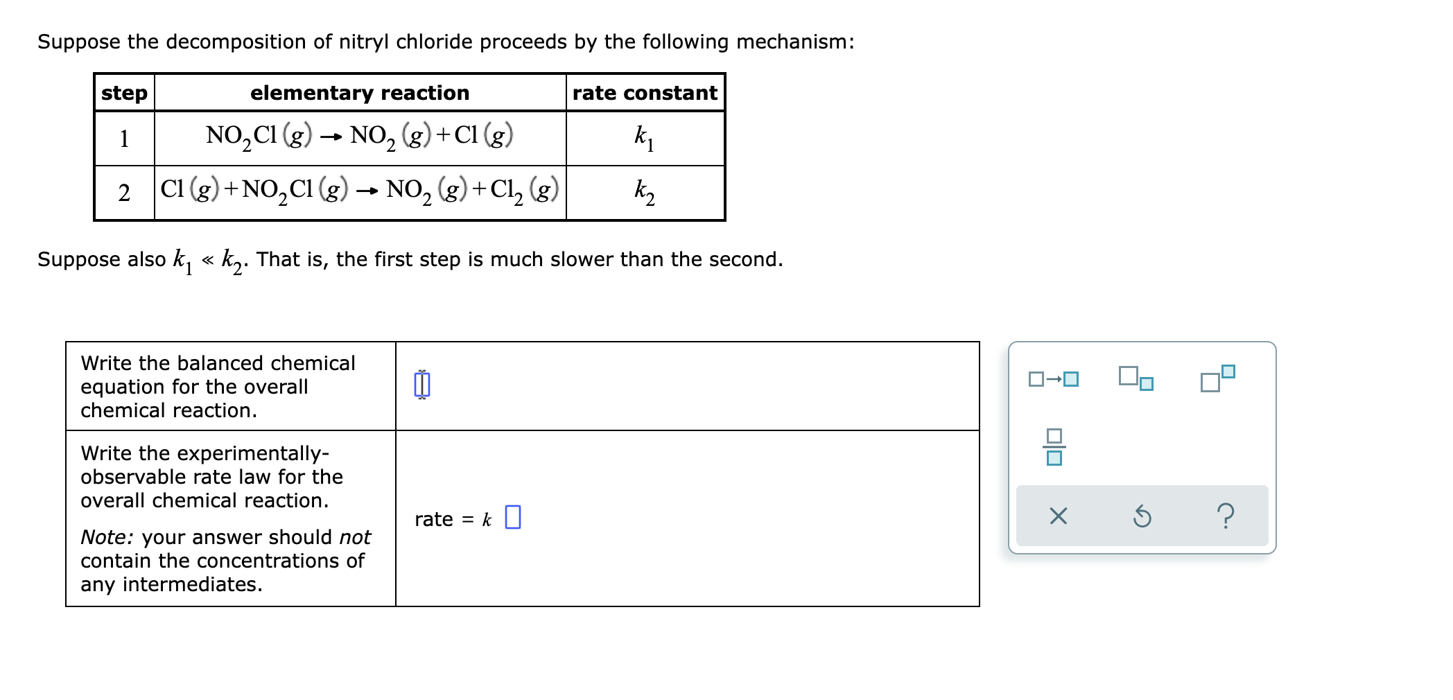 Solved Suppose the reaction between nitric oxide and oxygen