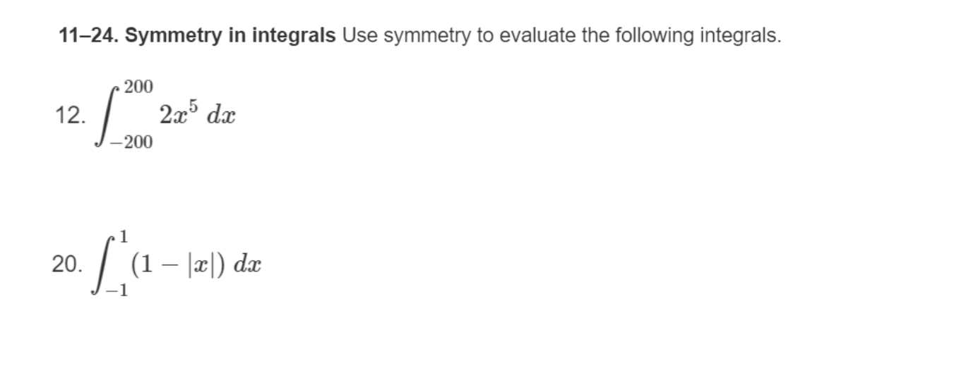 Solved 11 24 Symmetry In Integrals Use Symmetry To Evaluate Chegg Com   PhpxFgkIT