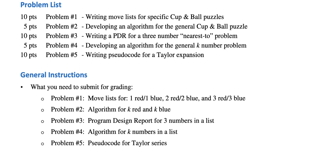 Solved Problem List 10 pts Problem #1 -writing move lists | Chegg.com
