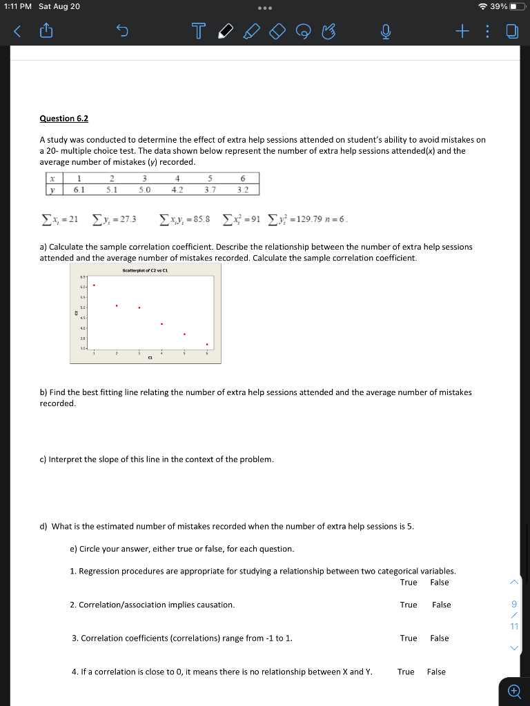 Solved A study was conducted to determine the effect of | Chegg.com