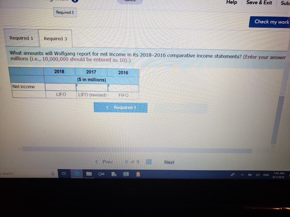 Solved Check My W Wolfgang Kitchens Has Always Used The FIFO | Chegg.com