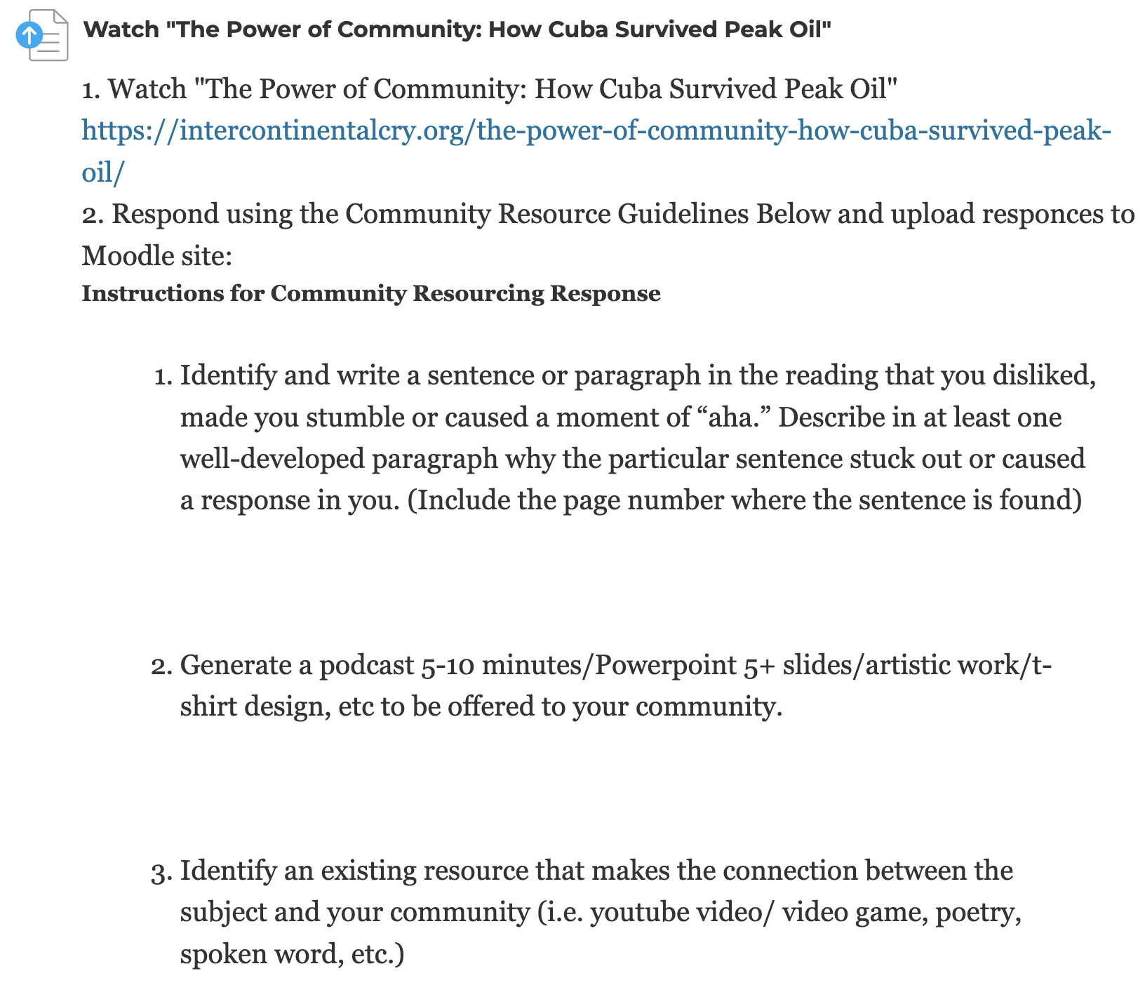 Watch "The Power of Community How Cuba Survived Peak