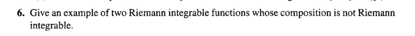 Give an example of two Riemann integrable functions | Chegg.com