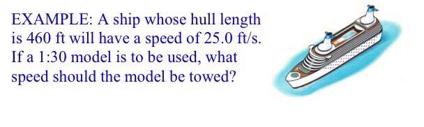 Solved EXAMPLE: A ship whose hull length S. If a 1:30 model | Chegg.com