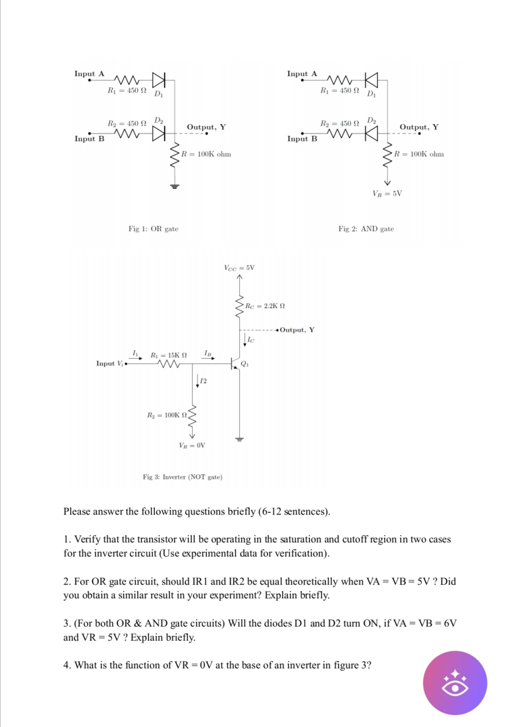 Solved Fig 1: OR gate Fig 2: AND gate Fig 3: Inverter (NOT | Chegg.com