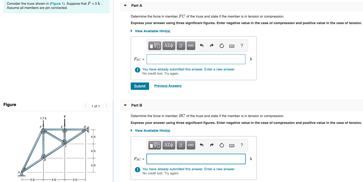 Solved Consider the truss shown in (Figure 1). Suppose that | Chegg.com