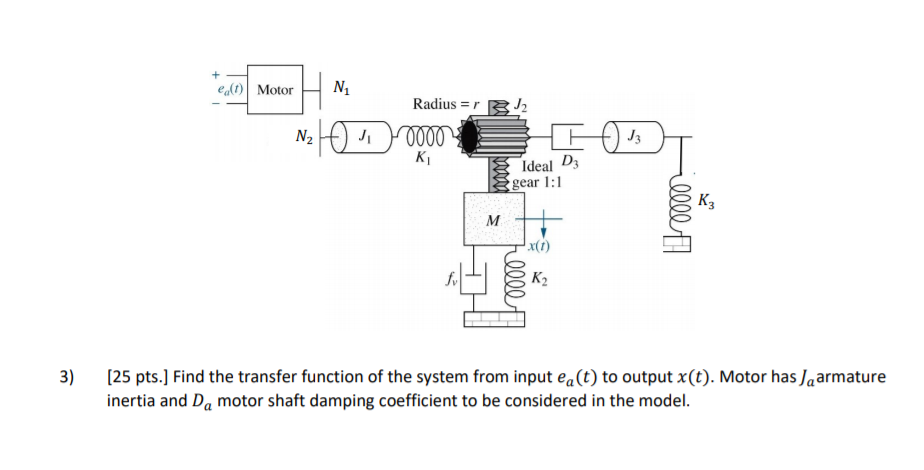 Solved E Motor N N20 Radius =r B12 0000 K Ideal J3 D3 Gear 