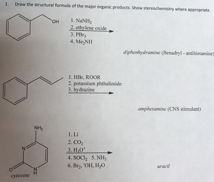 Solved Draw the structural formula of the major organic | Chegg.com