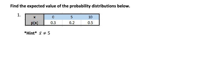 Solved Find The Expected Value Of The Probability | Chegg.com