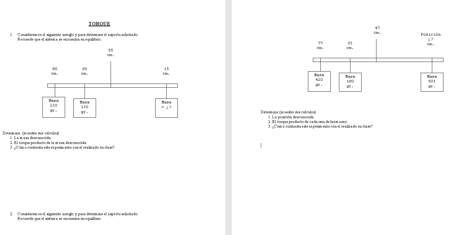 1. Considerem os el siguiente arreglo y para determ ine el aspecto solicitado. Recuerde que el sistem a se encuentra en equil