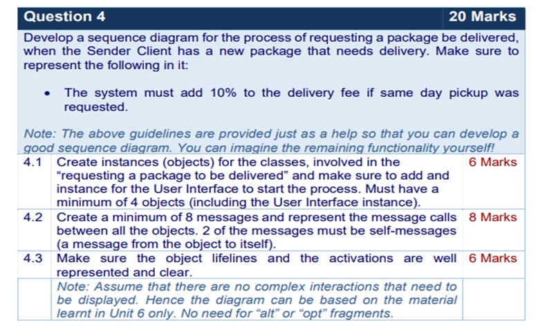 Solved Develop a sequence diagram for the process of | Chegg.com