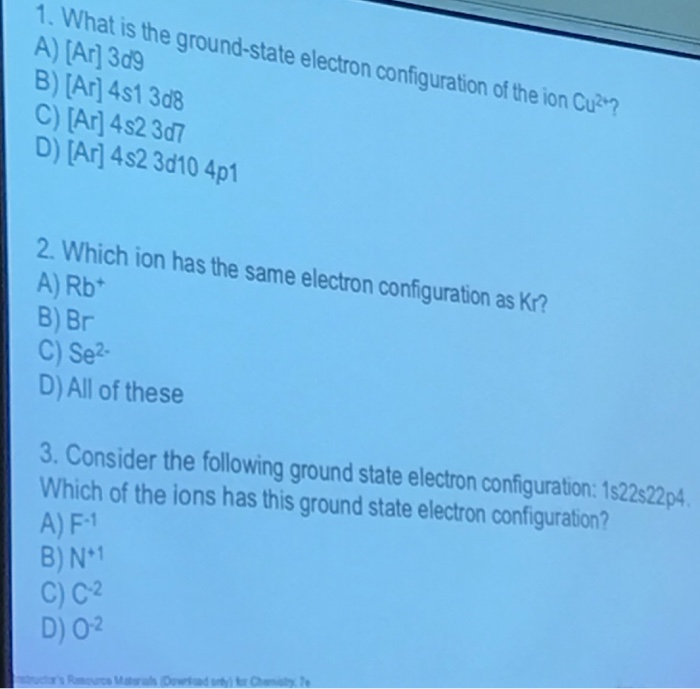 Solved 4 Which ion has the smallest ionic radius? A) Li B) | Chegg.com