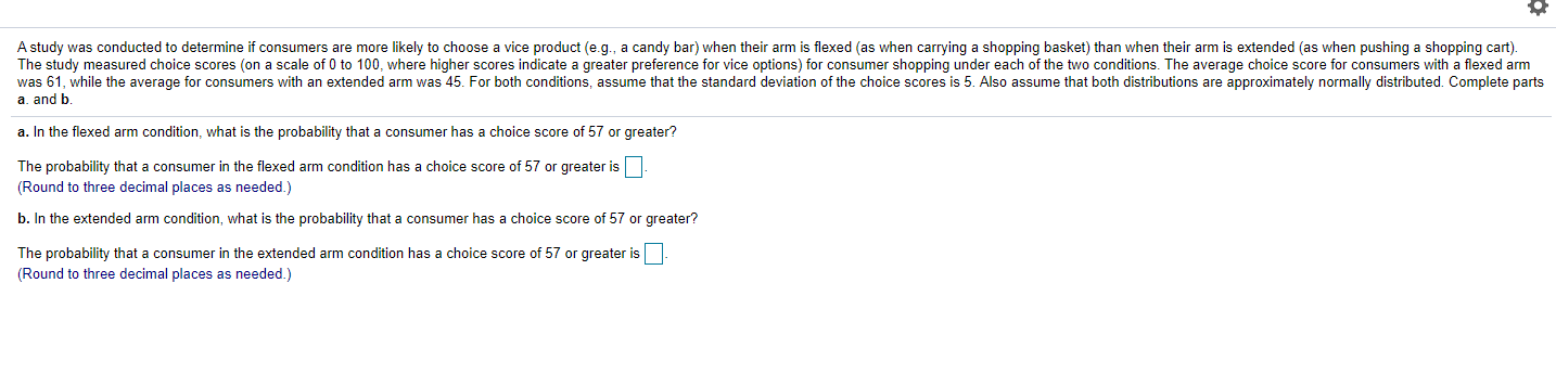 Solved A study was conducted to determine if consumers are | Chegg.com