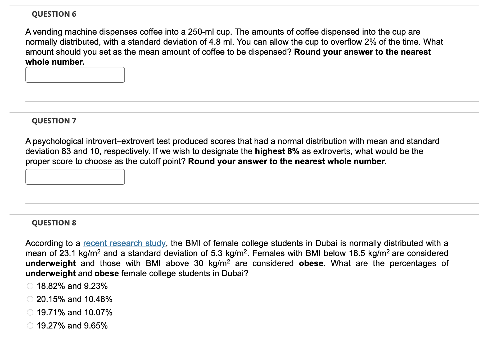 Solved A vending machine dispenses coffee into a 250−ml cup.