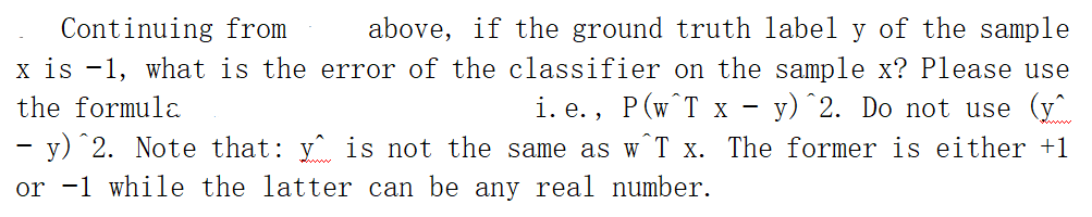 Solved A linear binary classifier' s weight vector is | Chegg.com