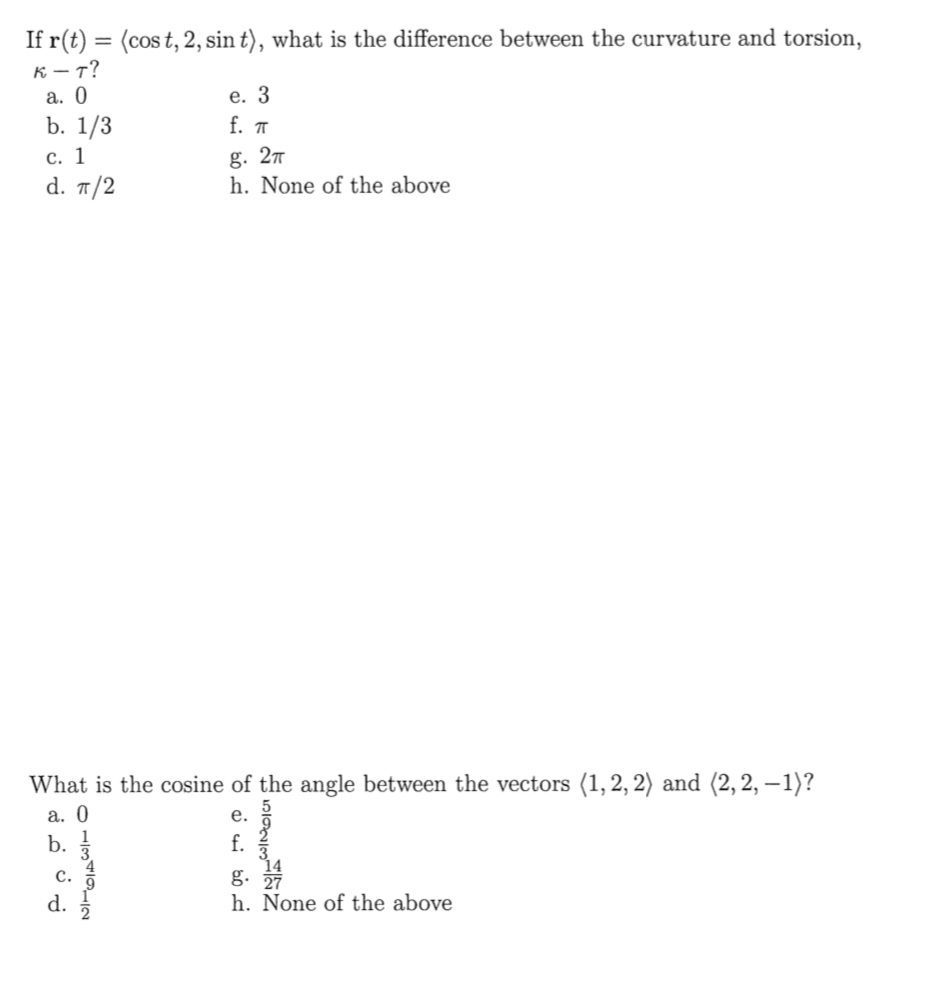 Solved If R T Cost 2 Sin T What Is The Difference Chegg Com