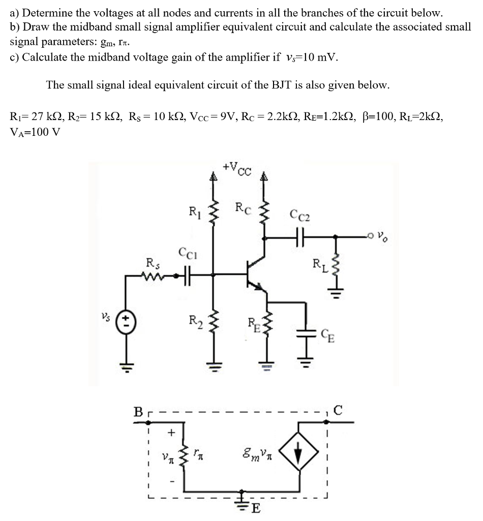 Solved A) Determine The Voltages At All Nodes And Currents | Chegg.com