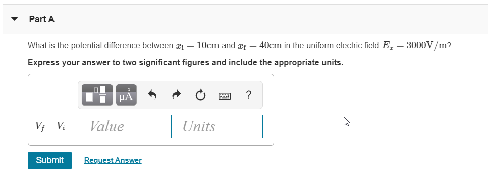 Solved Part A What is the potential difference between Ii = | Chegg.com