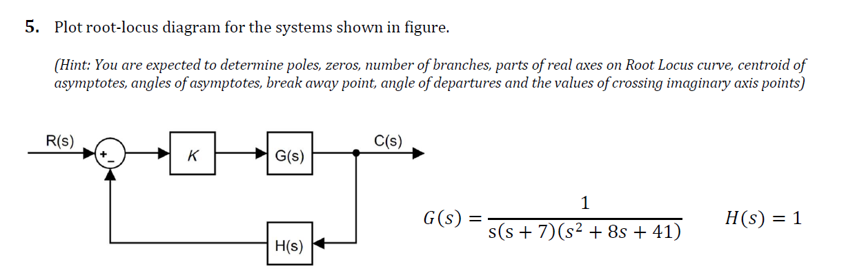 5. Plot Root-locus Diagram For The Systems Shown In 