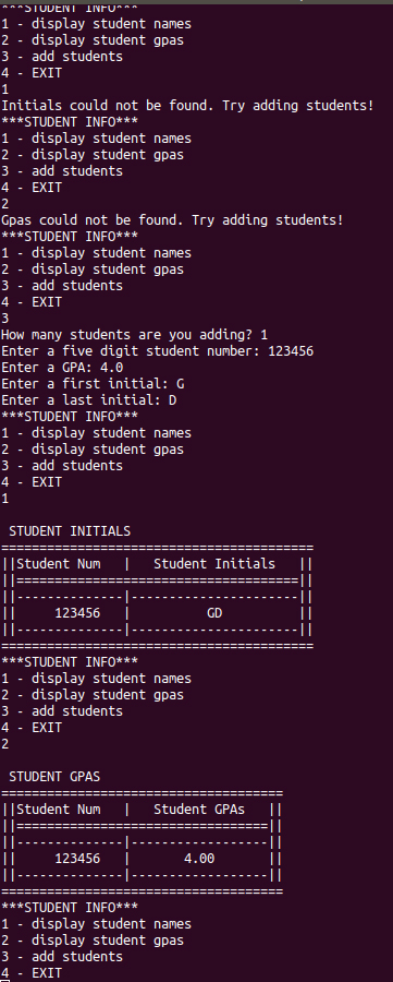 Managing Student Information! C LANGUAGE We're going | Chegg.com
